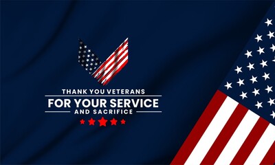 thank you veterans for your service and sacrifice design concept 
,templates for poster, cover, banner, social media