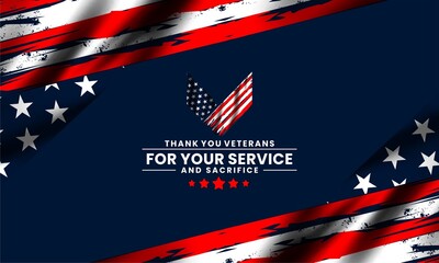 thank you veterans for your service and sacrifice design concept 
,templates for poster, cover, banner, social media