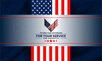 thank you veterans for your service and sacrifice design concept 
,templates for poster, cover, banner, social media