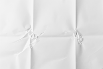 Wrinkled folded paper overlay PNG with realistic creases and transparent texture