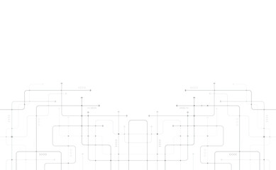 Obraz premium Digital technology background. Concept with technology line. Circuit board background technology