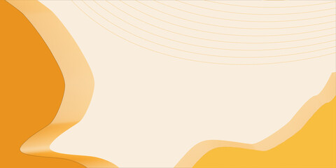 Minimal Abstract Orange Gradient Background with White Wave Lines. Modern Wavy Line Background in Warm Gradient Tone.