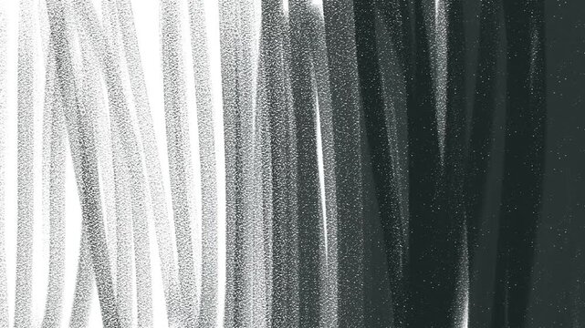 Animation of a changing hatched mass or gradient from light gray to black. The colors imitate chalk.