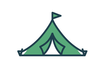 Simple Camping Shelter Icon  