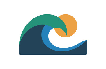 Tropical Surf Wave Icon  