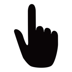 ポインター風 指差し手のイラスト