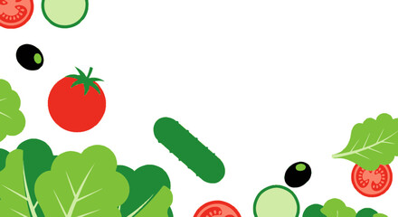 Fresh vegetable medley creates a delightful salad background, promising healthy recipes and tasty meals for a balanced diet and vibrant lifestyle