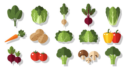 Fresh, crisp vegetables for a healthy lifestyle, adds vibrant color and texture to your design project, visually appealing and perfect for promoting wellness.