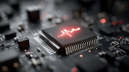 Innovative technology with a glowing pulse, perfect for illustrating cutting-edge advancements in AI, machine learning, and data science, highlighting the future of digital connectivity