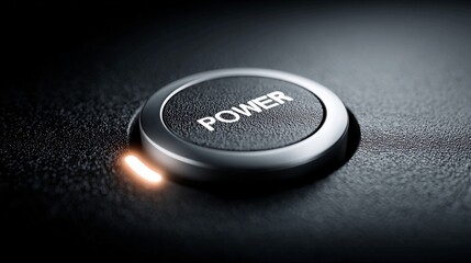 Experience the immediate impact of turning on innovation with a glowing power button, symbolizing initiation, energy, and the start of something significant and technologically advanced.