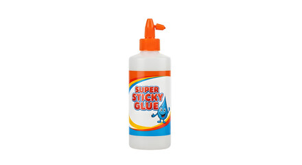 Bottle of super sticky glue isolated on transparent background, perfect for arts and crafts projects, school projects, and general household repairs