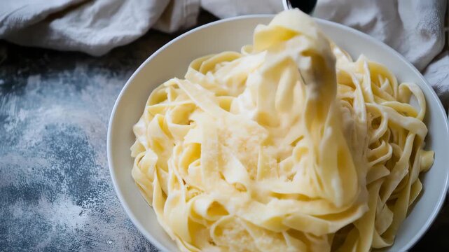delicious pasta homemade with fancy plattering 