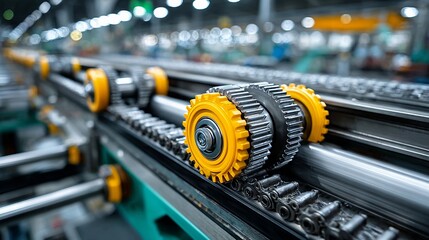 Precision engineering showcases advanced automated machinery in action, powering efficient production processes with durable gears and robust chain drives, highlighting industrial innovation