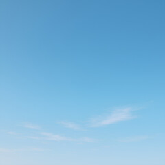 inimal sky background, soft blue gradient, few thin white clouds, clean and bright atmosphere, high resolution, AI art photo style, copy space