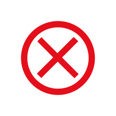 Obraz premium Red cross in circle on transparent background