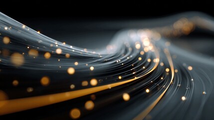 Dynamic network connection with glowing light streaks for data streams or digital technology innovation, a futuristic, modern abstract communication background with energy flow