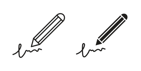 Signature icon concept. Logo symbol for web and mobile. Pixel Perfect.