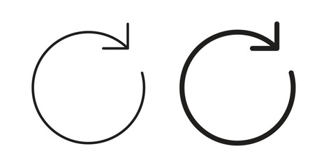 Reload button icon concept. Logo symbol for web and mobile. Pixel Perfect.