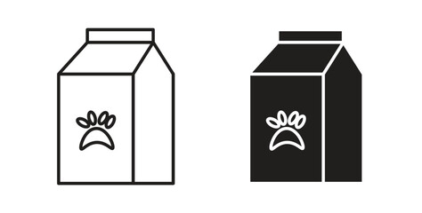 Pet food bag icon concept. Logo symbol for web and mobile. Pixel Perfect.