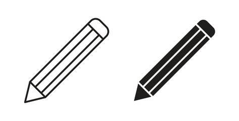 Pencil icon concept. Logo symbol for web and mobile. Pixel Perfect.