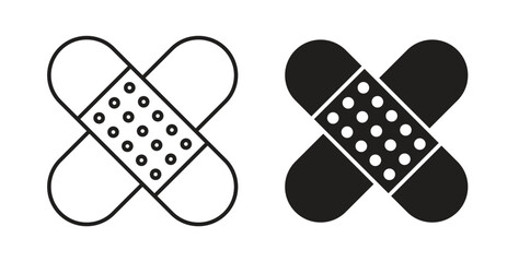 Medical patch icon concept. Logo symbol for web and mobile. Pixel Perfect.