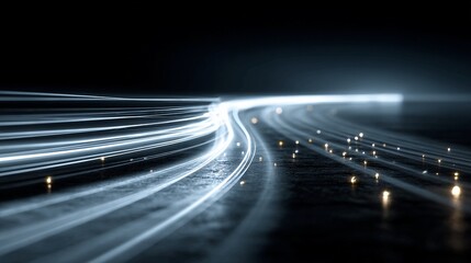 Experience the speed of light with this dynamic network connection, showcasing cutting-edge technology and seamless data transfer for modern business solutions and futuristic innovation projects