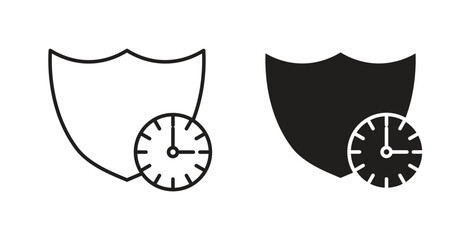 Long term protection icon concept. Logo symbol for web and mobile. Pixel Perfect.