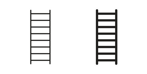 Ladder icon concept. Logo symbol for web and mobile. Pixel Perfect.