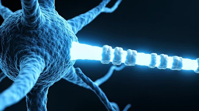 neuron firing electrical impulse brain cell activity