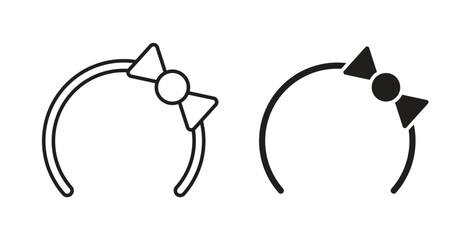 Hair band icon concept. Logo symbol for web and mobile. Pixel Perfect.
