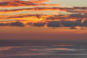 sunrise, sun, sky, glow, orange