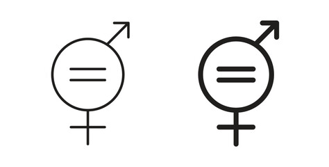Gender equality icon concept. Logo symbol for web and mobile. Pixel Perfect.