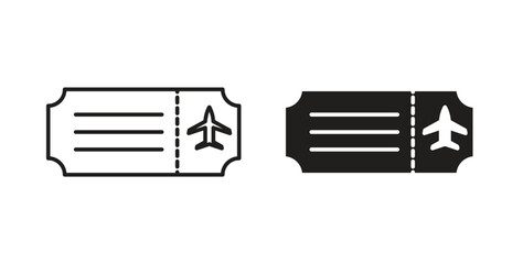 Flight tickets icon concept. Logo symbol for web and mobile. Pixel Perfect.