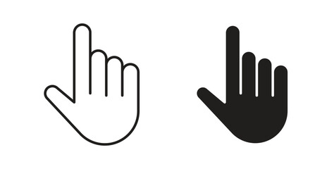Cursor hand icon concept. Logo symbol for web and mobile. Pixel Perfect.