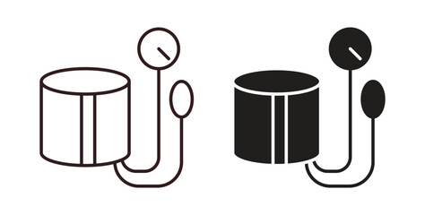 Blood pressure meter icon concept. Logo symbol for web and mobile. Pixel Perfect.