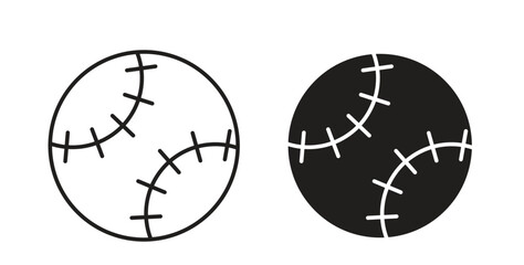 Baseball icon concept. Logo symbol for web and mobile. Pixel Perfect.