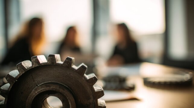 A macroscopic view of the gear set is presented.  Highlight the concept of teamwork