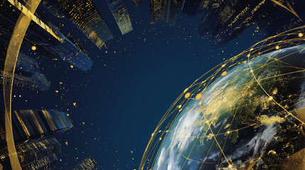 Smart digital Innovation city with connection network reciprocity over the city  of future smart wireless digital city and social media networking systems that connects people with in city