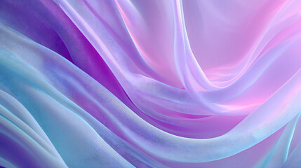 Fototapeta premium Pastel Fabric Waves Abstract Background. Gradient Neon Fabric Waves Abstract Background