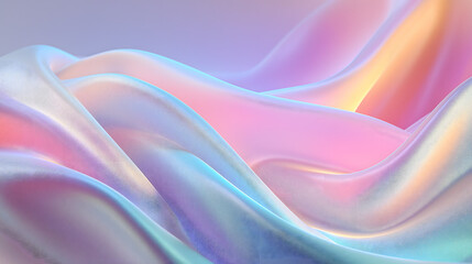 Pastel Fabric Waves Abstract Background. Gradient Neon Fabric Waves Abstract Background