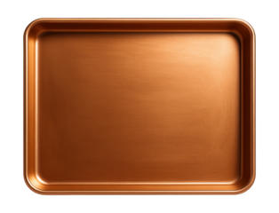 Copper baking sheet ensures even heat, perfect for roasting vegetables at home.