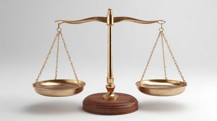 A golden balance scale symbolizing justice, fairness, and legal equilibrium.