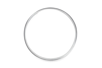 Clear glass circle ring lens on transparent background