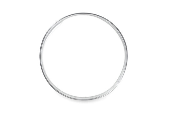 Clear glass circle ring lens on transparent background