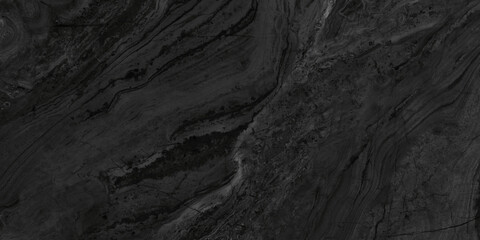 Polished dark black marble background with subtle natural veins and fine details. Perfect for high-end interior design and abstract artwork.