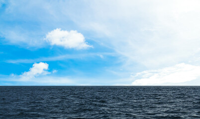 Sea ocean texture blue water nature with blue sky background, abstract shore clean calm natural...