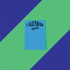 Colorful 2026 Calendar Design Poster for Planning