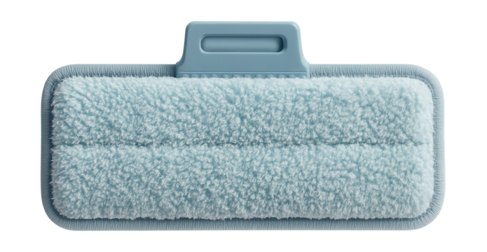 Detachable, washable flat mop head perfect for cleaning tiled kitchen floors.