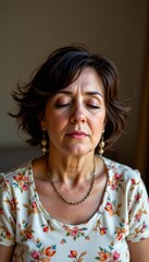 Woman with shortness of breath.