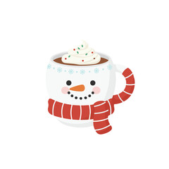 Cute Snowman Mug for Winter Hot Drinks
